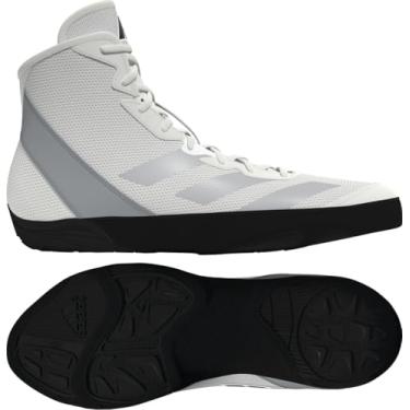 Imagem de adidas Tênis masculino de luta livre Adizero, Branco/prata/preto, 36
