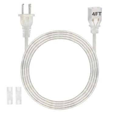 Imagem de Cabo de extensão Zlierop Clear 1,2 m e 2 pinos com certificação UL/ETL