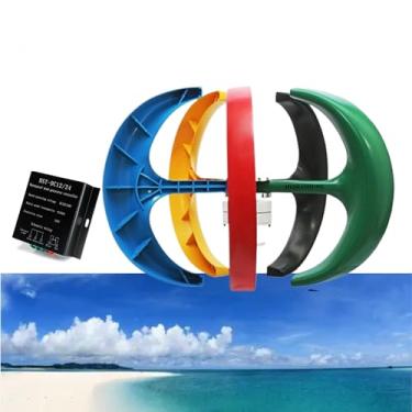 Imagem de 220v,Gerador Eólico Vertical de 10000W Sistema de Geração de Eletricidade Off Grid de Energia Renovável Sistema Híbrido Solar Eólico (12V-220V)