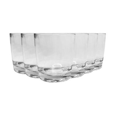 Imagem de Kit 6 Copos Cristal Whisky 350ml Vidro Grosso E Resistente - Original 