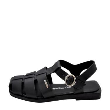 Imagem de Sandália Feminina Bottero Fisher Rasteira REF: 336801 COURO, Preto, 36