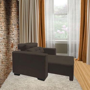 Imagem de Poltrona Amamentação E Decoração Veneza Exclusiva Marrom - BL Decor 