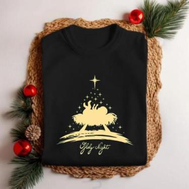 Imagem de Camiseta Unissex Natal Menino Jesus Nascimento Festa Personalizada Tec