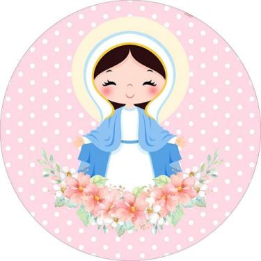 Imagem de Capas Painel Mini Redondo Mesa Religioso Infantil Decoração - NoBrand,