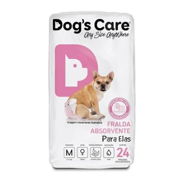 Imagem de DOG’S CARE Fralda Descartável Para Cães Fêmeas de 6 a 13kg - Fralda Absorvente Para Cachorros Idosos e Filhotes - Tamanho M - 24 Unidades