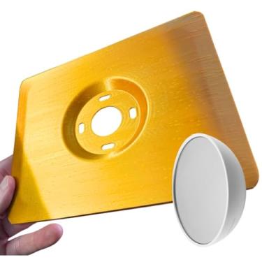 Imagem de Harvest Gold RettangleWall Plate for Google Nest Thermostat 2020 Versão Designer Texture Trim Piece