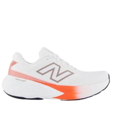 Imagem de Tênis New Balance Fresh Foam X 880v15 Feminino - Branco/Laranja, 36