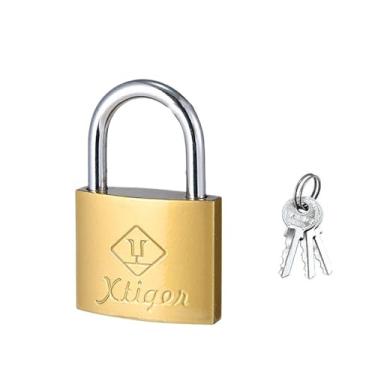 Imagem de Cadeado antifurto durável com trava de cobre, ferramenta de segurança, trava doméstica de ferro (75 x 48 x 17 mm)