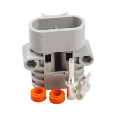 Imagem de Conectores De Energia Cinza De 50 Amp 600V 6 AWG Para Cabo De Empilhad