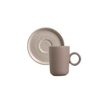 Imagem de Conjunto com 12 Xícaras de Café com Pires Basic Sandy 90ml - Porto Bra