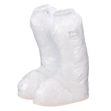 Imagem de HARFINGTON Capa impermeável para sapatos G (EUA 6) antiderrapante PVC reutilizável galochas protetores de sapato de chuva com zíper e fivela de alça para homens mulheres chuvoso ao ar livre