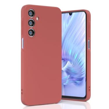 Imagem de Boaixiaen Compatível com Samsung Galaxy A16 5G, capa de telefone à prova de choque de silicone líquido fino macio TPU com proteção total à prova de choque para Galaxy A16 5G de 6,7 polegadas (vermelho