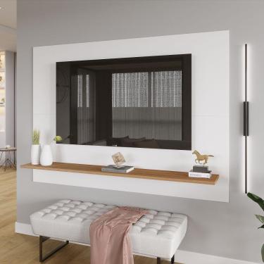 Imagem de Painel Columbia 01 Prateleira P e Tv Ate 50 Pol. branco e montana