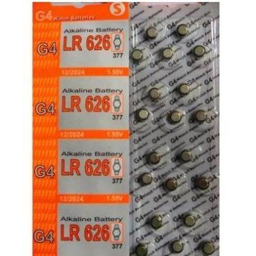 Imagem de Bateria Para Relogios G4 LR626 377 Ag4 1,55V 1 Cartela Com 20 unidades