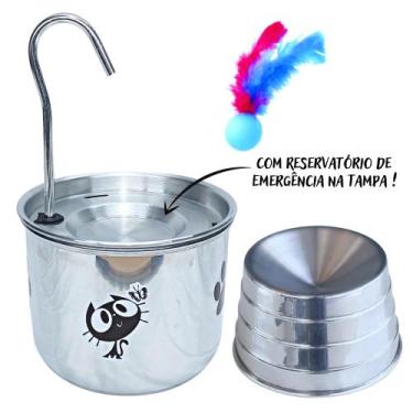 Imagem de Bebedouro Para Gato Comedouro Ergonômico - DM SOLUÇÕES