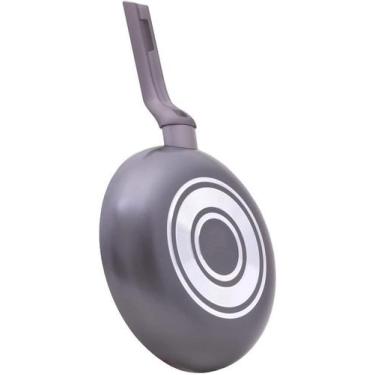 Imagem de Frigideira Antiaderente Cerâmica 22cm Fogão Cooktop Gás Grafite Mimo S