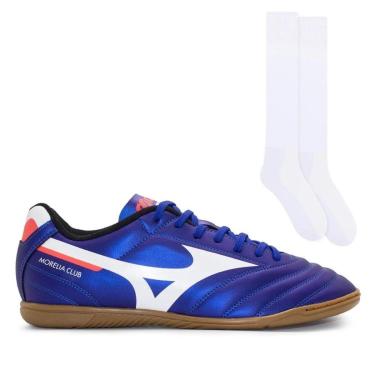 Imagem de Chuteira Futsal Mizuno Masculina Morelia Club In + Meião Color Sports-Masculino