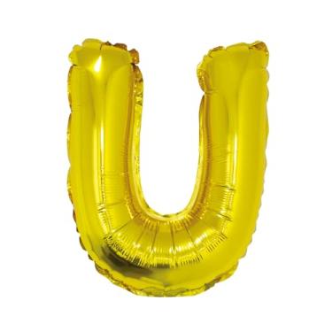 Imagem de BALÃO METALIZADO LETRA DOURADA U 16"