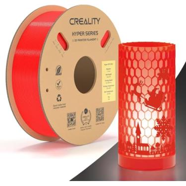 Imagem de Creality Hyper PETG 1,75 mm Filamento, Filamento para Impressora 3D de Alta Velocidade 600 mm/s PETG, 1 kg (2,2 lb)/Carretel, Precisão Dimensional ± 0,05 mm (Vermelho)