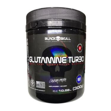 Imagem de Black Skull Glutamine Turbo 300g  Suplemento Alimentar em Pó Sem Sabor