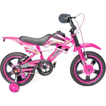 Imagem de Bicicleta Infantil Moto Cross Aro 16 Freios V-brake - ROSA