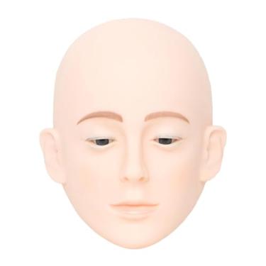 Imagem de predolo Cabeça de manequim para prática de maquiagem de cílios - Suprimentos profissionais para treinamento de cosmetologia - Boneca para prática de cílios