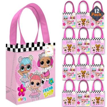 Imagem de LOL Surprise Conjunto de sacolas de lembrancinhas de festa – Pacote com 12 sacos de brinde de 20 cm para crianças, mini sacolas reutilizáveis a granel | LOL Surprise Birthday Supplies para meninas