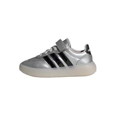 Imagem de adidas Tênis infantil unissex Barreda Decode El C, Prata metálico/preto/branco giz, 12 Little Kid