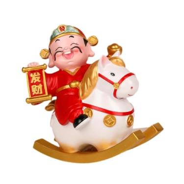 Imagem de Fenteer Estatueta de Cavalo em Resina para Decoração de Mesa, Enfeite de Casa, Miniatura de Cavalo para Lembrancinhas de Festa, Quarto e Escritório, a