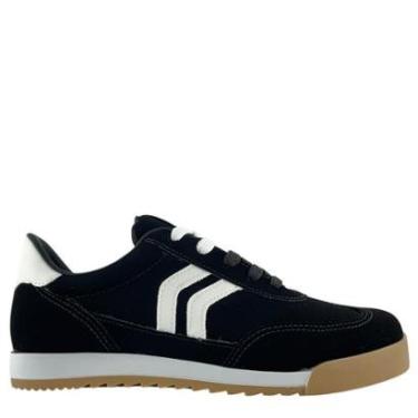 Imagem de Tênis Via Marte Feminino Preto Branco Camurça 23700101-Feminino