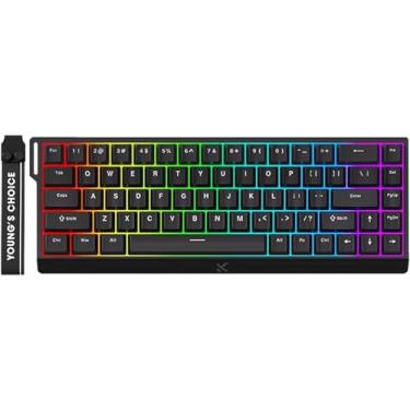 Imagem de Teclado Mecânico Rapid Trigger 60% com fio Magnético MCHOSE Ace 68 - Layout Compacto 68 Teclas, interruptor de efeito Hall, taxa de pesquisa de 8 KHz, RGB,PC Mac, para Jogos E-Sports e(Preto)