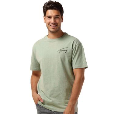 Imagem de Camiseta Tommy Jeans Masculina Embroidered Verde Sage-Masculino