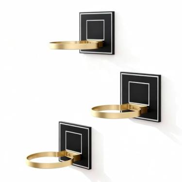 Imagem de CANCLEAR Suporte de parede para basquete, prateleira de exibição de bola para decoração de quarto de menino adolescente, suporte de armazenamento de bola de acrílico para basquete, futebol, vôlei