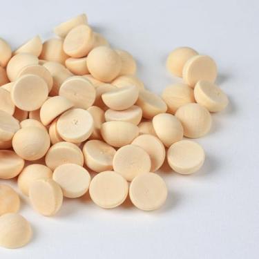 Imagem de Mefuny 500 peças de mini contas de madeira, bolas de madeira divididas redondas inacabadas de 12 mm para projetos de bricolage e suprimentos de artesanato