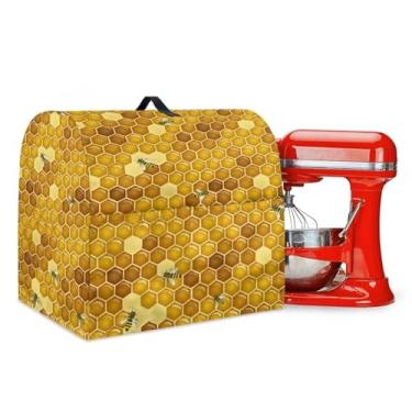 Imagem de GlenLCWE Capa para batedeira Honey Bee com alça superior e bolso para mixer KitchenAid 6-8 Qt, à prova de poeira