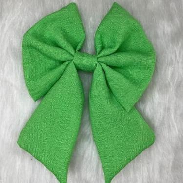 Imagem de Laço de Cabelo Feminino com Bico de Pato Adulto Acessório de Moda em para Penteados (VERDE MENTA LAÇO,INFANTIL)