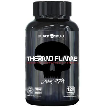 Imagem de Termogênico Thermo Flame 120 Tabletes Black Skull Suplemento em Pó Caveira preta-Unissex