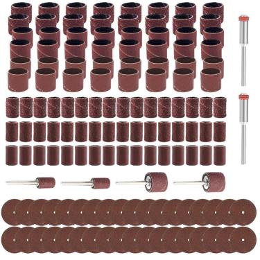 Imagem de Kit 140 Tubos Cintas Discos De Lixa Haste 3Mm Micro Retífica