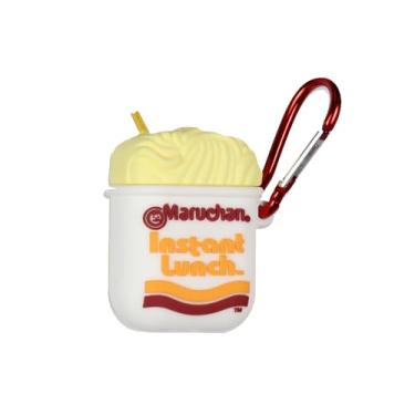 Imagem de Maruchan Ramen Instant Lunch Noodles Capa de fone de ouvido sem fio compatível com AirPods Geração 1 e 2 com mosquetão
