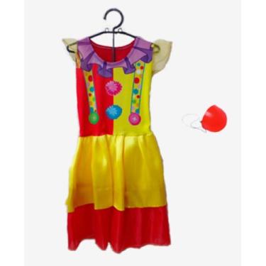 Imagem de Fantasia Palhacinha Com Nariz de Palhaço Menina - Mastertoys, M