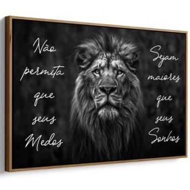 Imagem de Quadro Leão da Perseverança - Mioquadros, 120x80 cm, Tabaco