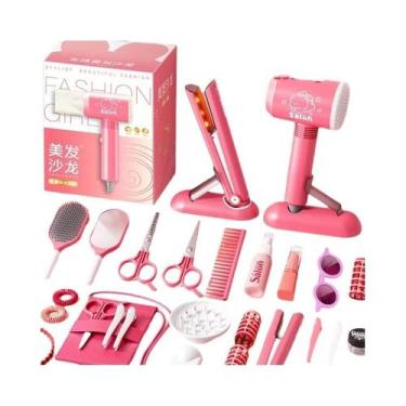 Imagem de Conjunto De Salão De Beleza Para Meninas, Brinquedo De Cabeleireiro Co