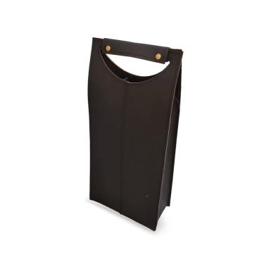 Imagem de Bolsa Porta-Vinho para 2 Garrafas em Couro Sintético Preto TH0174 BTC
