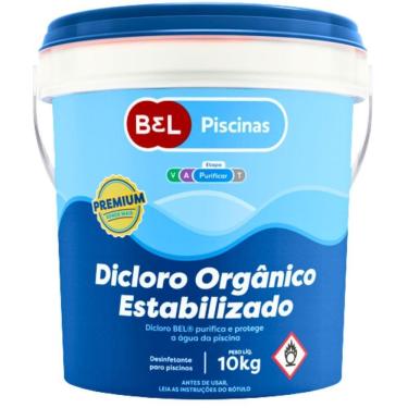 Imagem de Dicloro Orgânico Estabilizado Bel Piscinas 10kg 60% Ativo