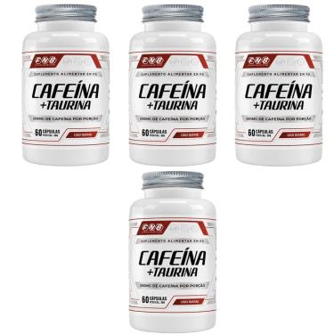 Imagem de Kit 4 Cafeína + Taurina 200mg 4x60 cápsulas FNB Sports Nutrition-Unissex
