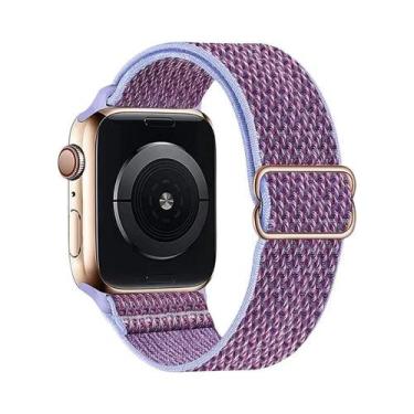 Imagem de Pulseira Ajustável De Nylon Elástico Solo Loop Para Apple Watch 49mm 4