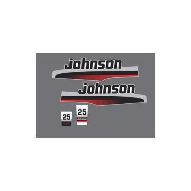 Imagem de Kit Adesivos Johnson 25 HP Compatível Motor de Popa - SPTS