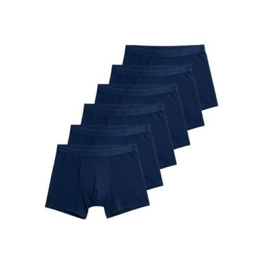 Imagem de Kit com 6 Cuecas Boxer Lupo 615-003, Azul marinho, M
