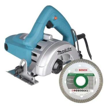 Imagem de Serra Marmore 4.3/8 1450w Makita 220v Com Disco Porcelanato, 220V