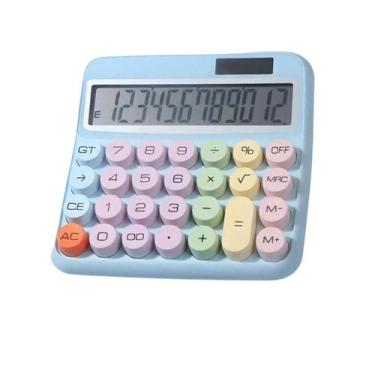 Imagem de Calculadora Eletrônica 12 Dígitos Aiker Ak-j039 de Mesa Azul